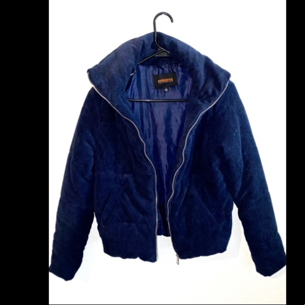 Navy Corduroy Bomber Jacket